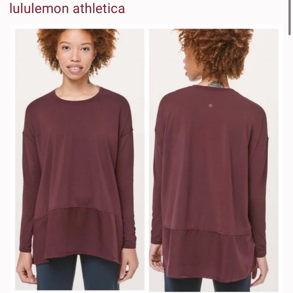 Lululemon Ease of Mind Bordeaux Drama Long Sleeve Size 6
